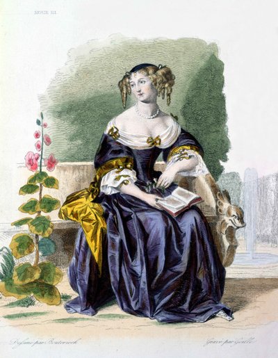 Portrait of Madame de Lafayette engraved by Geille by Friedrich Bouterwek